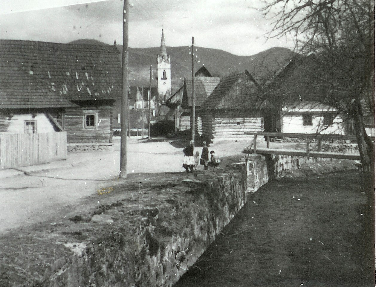 Dobšiná domy na Tureckej ulici pred r.1950